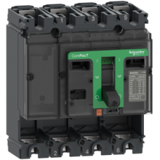 C10S4 Circuit breaker basic frame, ComPacT NSX100S, 100kA/415VAC, 4 poles, 100A frame rating, without trip unit