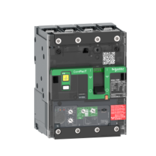 C11B44V100B Circuit breaker, ComPacT NSXm 160B, 25kA/415VAC, 4 poles, MicroLogic 4.1 trip unit 100A, lugs/busbars