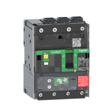 C12E44V160L Circuit breaker, ComPacT NSXm 160E, 16kA/415VAC, 4 poles, MicroLogic 4.1 trip unit 160A, EverLink lugs