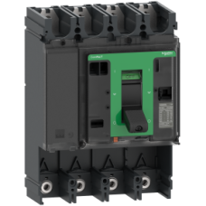 C40F4 Circuit breaker basic frame, ComPacT NSX400F, 36kA/415VAC, 4 poles, 400A frame rating, without trip unit