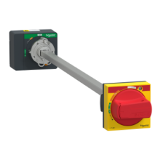 LV426934T Extended rotary handle, ComPacT NSXm, red handle/yellow front, shaft length 200mm to 600mm, IP65