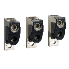 LV429218 Aluminium bare cable connectors, ComPacT NSX, for 2 cables 50mm² to 120mm², 250A, set of 3 parts