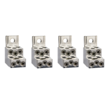 LV429249 Aluminium bare cable connectors, ComPacT NSX, for 6 cables 1.5mm² to 35mm², 250A, set of 4 parts 