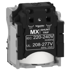 LV429387 Shunt trip release MX, ComPacT NSX, 220/240VAC 50/60Hz, 208/277VAC 60Hz, screwless spring terminal connections