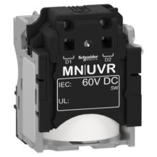 LV429403 Undervoltage release MN, ComPacT NSX, rated voltage 60VDC, screwless spring terminal connections