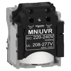 LV429407 Undervoltage release MN, ComPacT NSX, 220/240VAC 50/60Hz, 208/277VAC 60Hz, screwless spring terminal connections