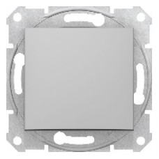 SDN0500160 Sedna kryžminis perjungiklis 1klav., spalva - aliuminio