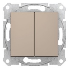 SDN0600168 Sedna - double 2way switch - 10AX without frame titanium
