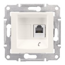SDN4101123 Sedna - single telephone outlet - RJ11 without frame cream