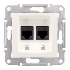 SDN4400123 Sedna - double data outlet - RJ45 cat.5e UTP without frame cream