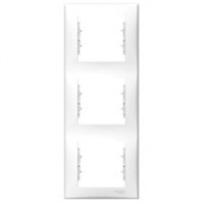 SDN5801321 Sedna - vertical 3-gang frame - white