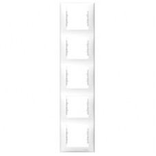 SDN5801521 Sedna - vertical 5-gang frame - white