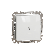 SDD111132 Sedna Design & Elements, 1-way Push-Button 10A Lamp Symbol, professional, white