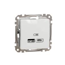 SDD111402 Sedna Design & Elements, USB charger A+C, 2,4A, white