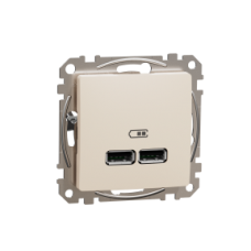 SDD112401 Sedna Design & Elements, USB charger A+A, 2,1A, beige