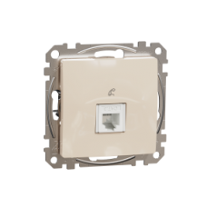 SDD112491 Sedna Design & Elements, Telephone socket RJ11, Beige