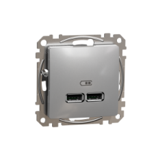 SDD113401 Sedna Design & Elements, USB charger A+A, 2,1A, aluminium