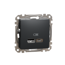 SDD114402 Sedna Design & Elements, USB charger A+C, 2,4A, anthracite