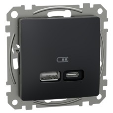 SDD114405 Sedna Design & Elements, USB charger A+C, 3A, 21W anthracite