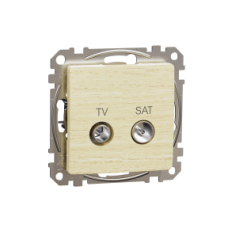 SDD180471S Sedna Design & Elements, TV/SAT Connector 4db, Wood birch