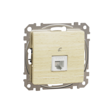 SDD180491 Sedna Design & Elements, Telephone socket RJ11, Wood birch