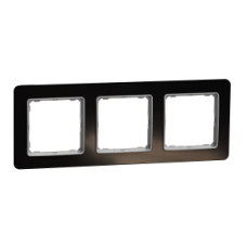 SDD361803 Sedna Elements, Frame 3 gang, professional, glass dark