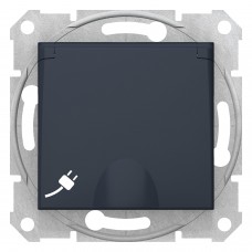 SDN3100170 Sedna kištukinis lizdas su dangteliu ir su apsauga, spalva - grafito