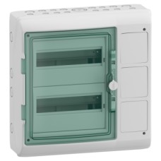13991 Enclosure for modular device with interface, Mureva Enclosure, 2x12 mod, 3 open., (W)448mm x(H)460mm, earth term blocks