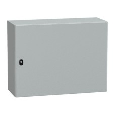 NSYS3D6830P S3D Wall mounted steel enclosure, PanelSeT S3D, plain door, with mounting plate, 600x800x300mm, IP66, IK10
