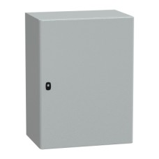NSYS3D8640P S3D Wall mounted steel enclosure, PanelSeT S3D, plain door, with mounting plate, 800x600x400mm, IP66, IK10