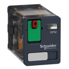 RPM21B7 plug-in relay, Harmony electromechanical relays, 15A, 2CO, lockable test button, 24V AC