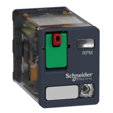 RPM22B7 Power plug-in relay, 15 A, 2 CO, with LED, 24 V AC