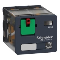 RPM32B7 plug-in relay, Harmony electromechanical relays, 15A, 3CO, with LED, lockable test button, 24V AC