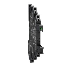 RSLZRA1 socket equipped with LED and protection circuit, Harmony Electromechanical Relays, for RSL1 relays, spring terminals, 12 to 24V AC DC