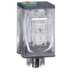 RUMC22F7 Universali relė 10A, 2 CO, 120VAC, LED