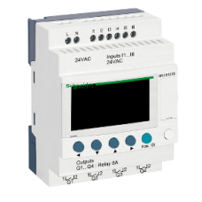 SR3B101B Modular smart relay, Zelio Logic, 10 I/O, 24 V AC, clock, display