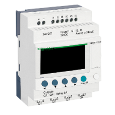 SR3B101BD Modular smart relay, Zelio Logic, 10 I/O, 24 V DC, clock, display