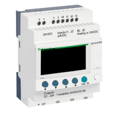 SR3B102BD Modular smart relay, Zelio Logic, 10 I/O, 24 V DC, clock, display