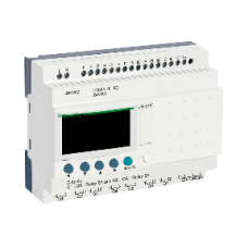 SR3B261B Modular smart relay, Zelio Logic, 24 I/O, 24 V AC, clock, display