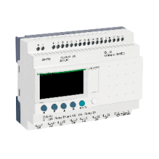 SR3B261BD Modular smart relay, Zelio Logic, 26 I/O, 24 V DC, clock, display