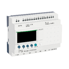 SR3B262BD Modular smart relay, Zelio Logic, 26 I/O, 24 V DC, clock, display