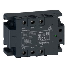 SSP3A250BDRT puslaidininkinė relė 3F 4-32V DC, 3NO, apkrova 50A, 42-660V AC, atsitiktinis perjungimas