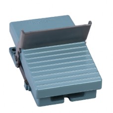 XPEM810 saugos pedalas vienos pėdos metalinis be gaubto, 1NO + 1NC, mėlynas