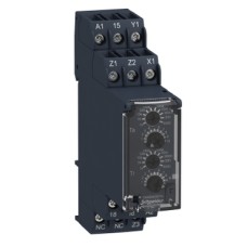 RE22R1AKMR dual function relay, Harmony Timer Relays, on/off-delay 8A, 1CO, 0.05 s…300 h, screw connectors, 24...240V AC/DC