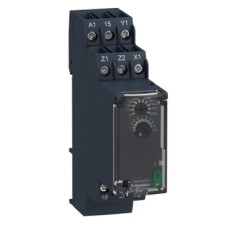 RE22R1CMR dual function relay, Harmony Timer Relays, 8A, 1CO, 0.05s...300h, off delay, 24...240V AC/DC