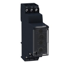 RE22R2MMU multifunction relay, Harmony Timer Relays, 8A, 2CO, 0.1s...100h, 24V DC or 24...240V AC