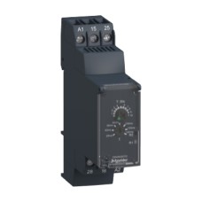 RE22R2QEMR single function relay, Harmony Timer Relays, 8A, 1NO+1NC, 0.3s...30s, star delta, 24...240V AC/DC