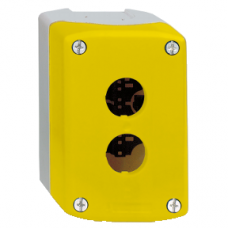 XALK02 Harmony XALK, Empty enclosure, plastic, yellow lid for push button Ø22, 2 cut-out