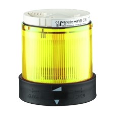 XVBC2B8 švyturėlio bokštelio sekcija geltona Ø70 mm LED, 24V AC/DC, IP66