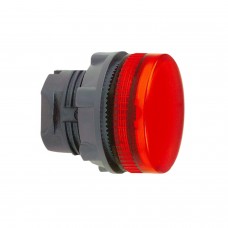 ZB5AV043S Head for pilot light, Harmony XB5, red Ø22 mm grooved lens integral led